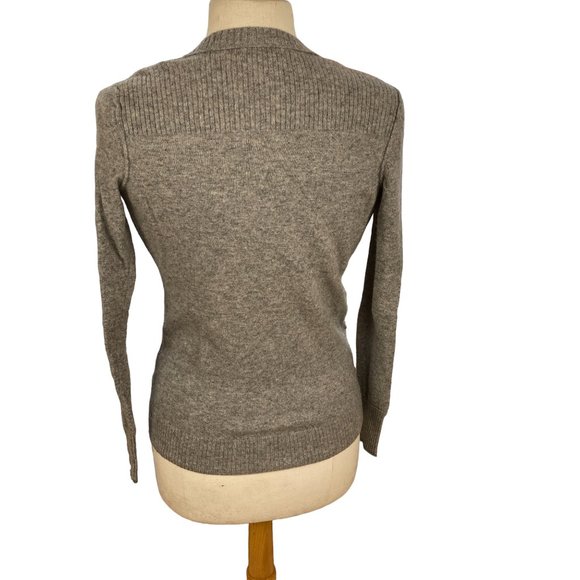 Banana Republic Cashmere Wool Blend Faux Wrap Sweater Balletcore Quiet Luxury-XS - Picture 6 of 13